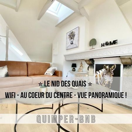 Le Nid Des Quais - Vue Panoramique Au Coeur De La Ville - Wifi - Entree Autonome 坎佩尔 外观 照片