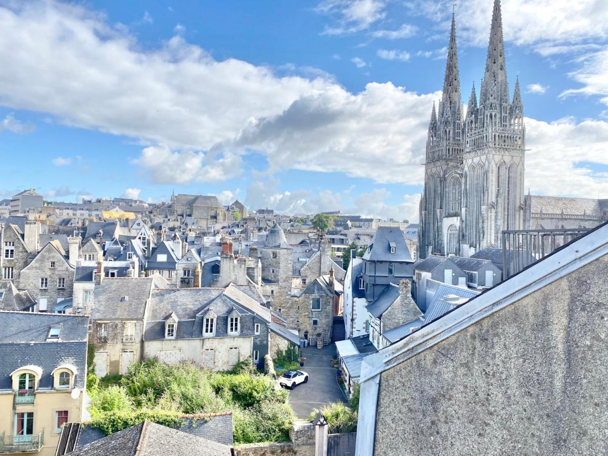 Le Nid Des Quais - Vue Panoramique Au Coeur De La Ville - Wifi - Entree Autonome 坎佩尔 外观 照片