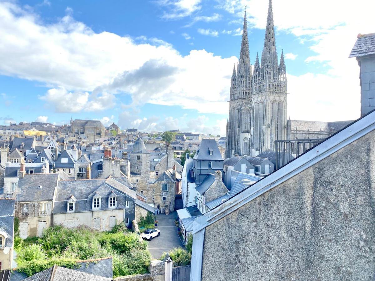 Le Nid Des Quais - Vue Panoramique Au Coeur De La Ville - Wifi - Entree Autonome 坎佩尔 外观 照片