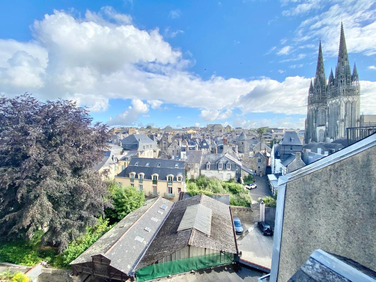 Le Nid Des Quais - Vue Panoramique Au Coeur De La Ville - Wifi - Entree Autonome 坎佩尔 外观 照片